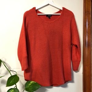 a.n.a orange three quarter length sleeve sweater